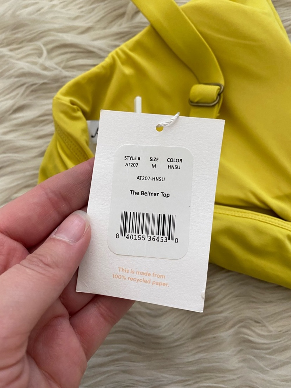 Andie Belmar Yellow V-Neck Twist Front Plunge Bikini Top Swimsuit Honeysuckle M - Picture 11 of 15